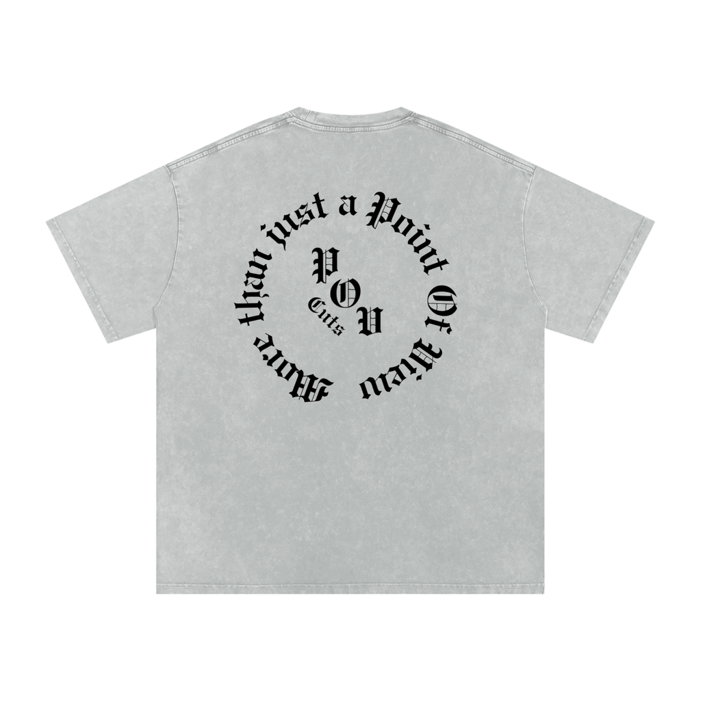 Snow Washed Oversized Cotton T-Shirt