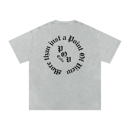 Snow Washed Oversized Cotton T-Shirt