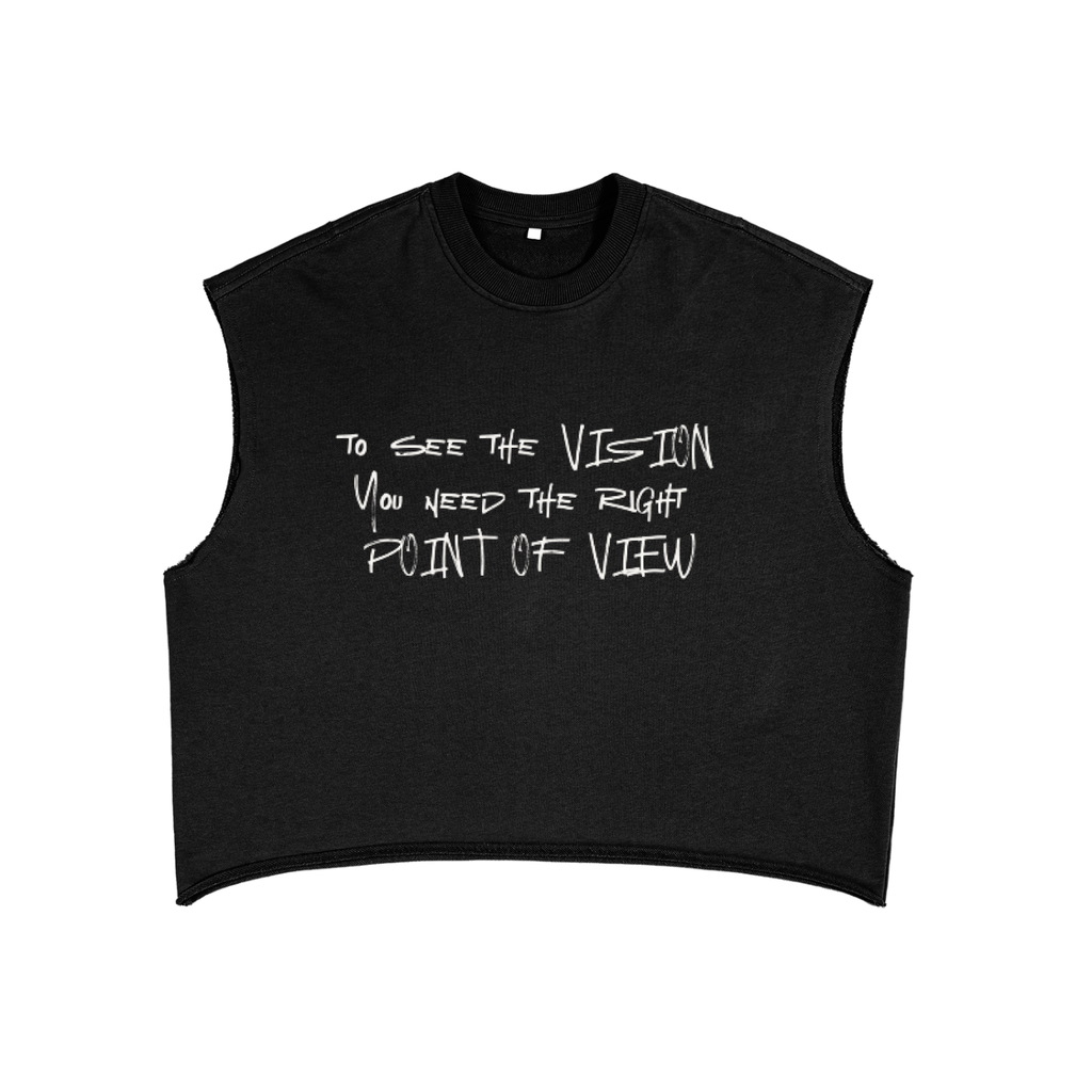 French Terry Boxy Cropped Tank Top