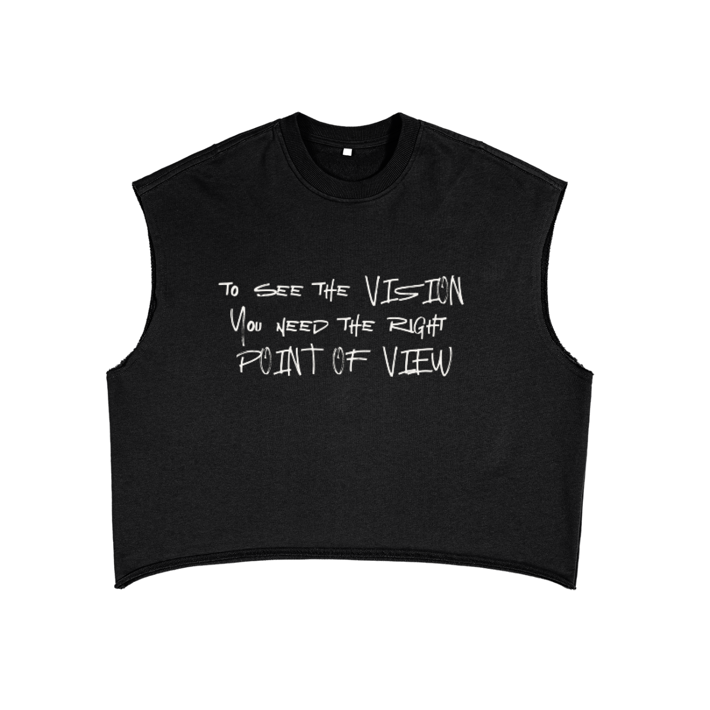 French Terry Boxy Cropped Tank Top