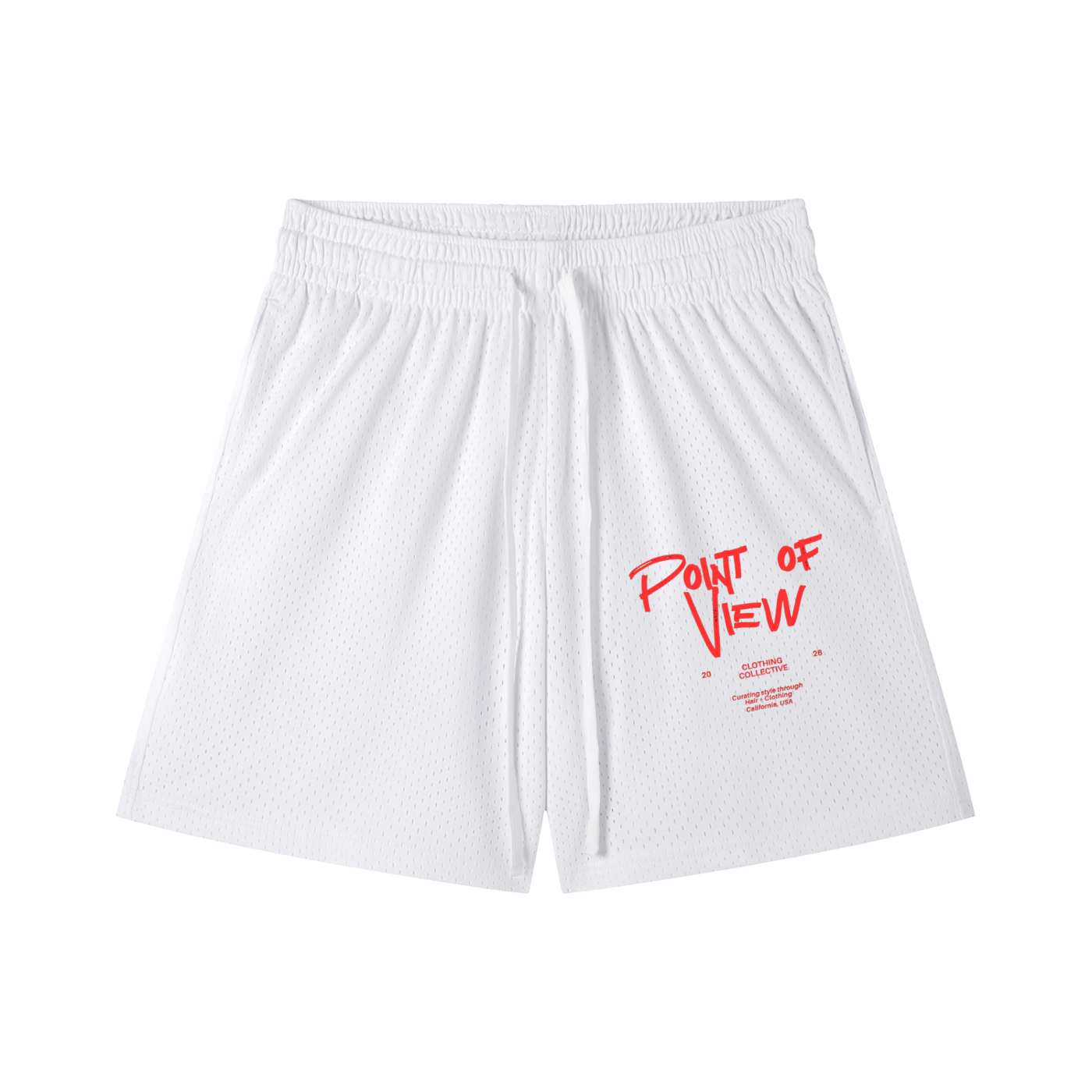 Mesh Drawstring Shorts