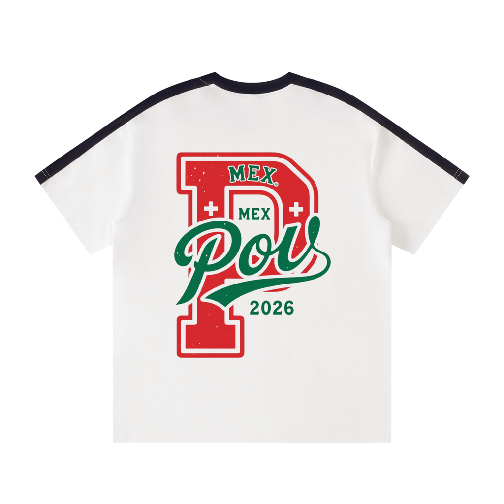 Unisex Seleccion World Cup Mexico Striped T-Shirt