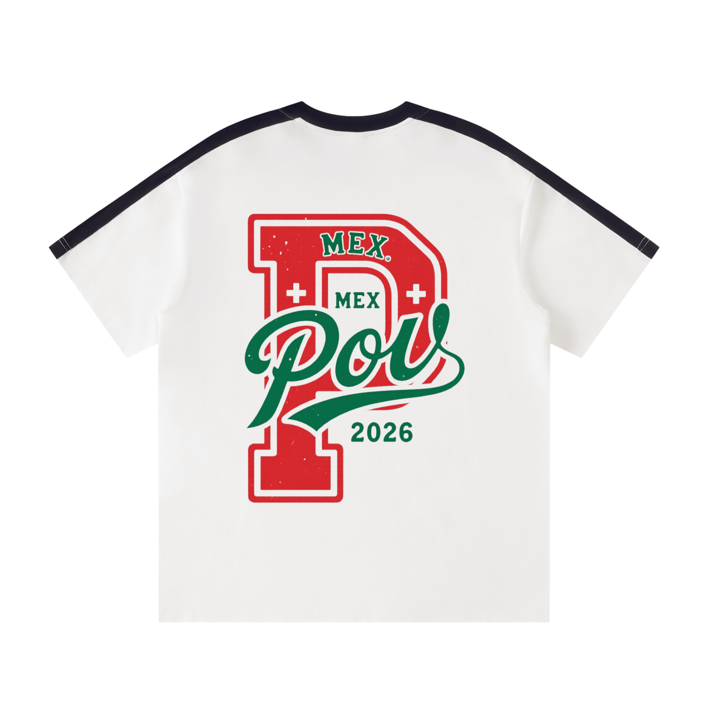 Unisex Seleccion World Cup Mexico Striped T-Shirt