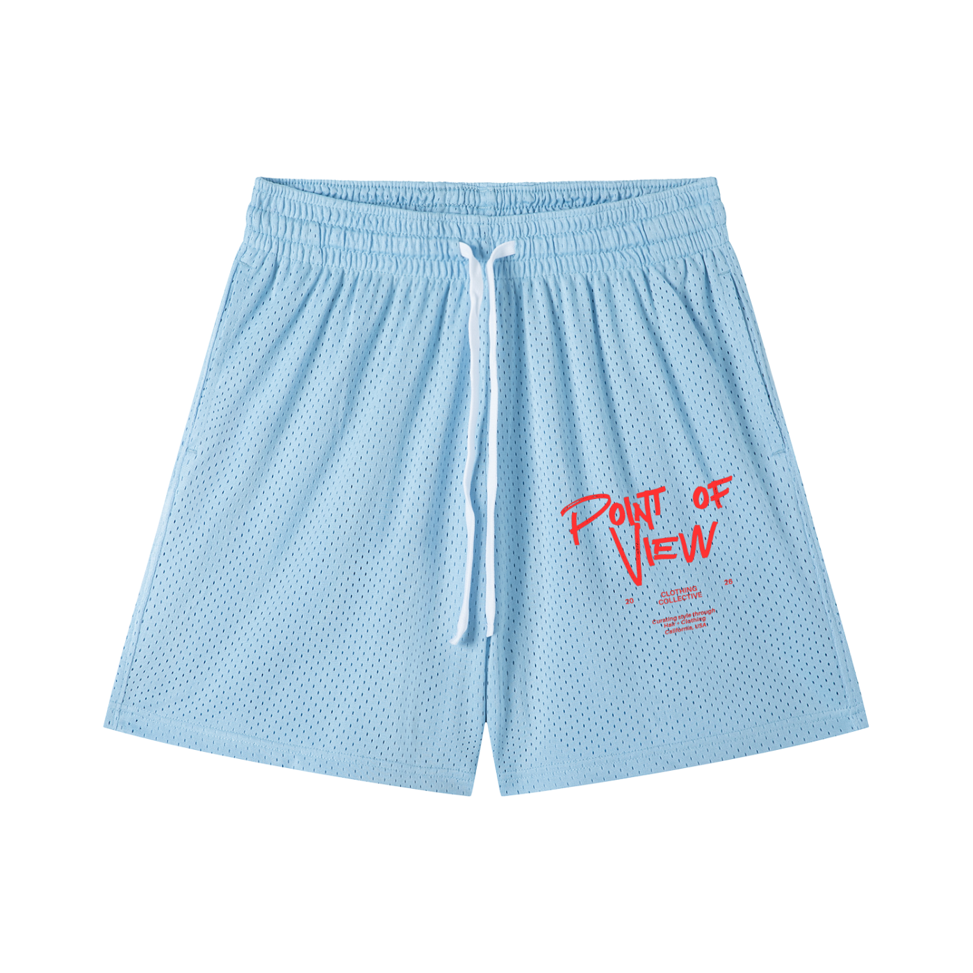 Mesh Drawstring Shorts