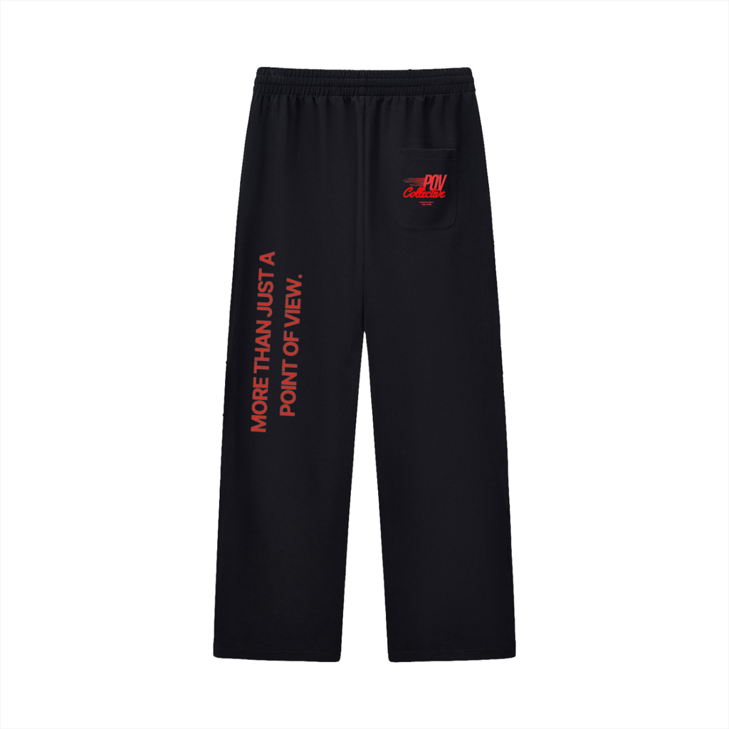 Curved Stripe Straight Sweatpants