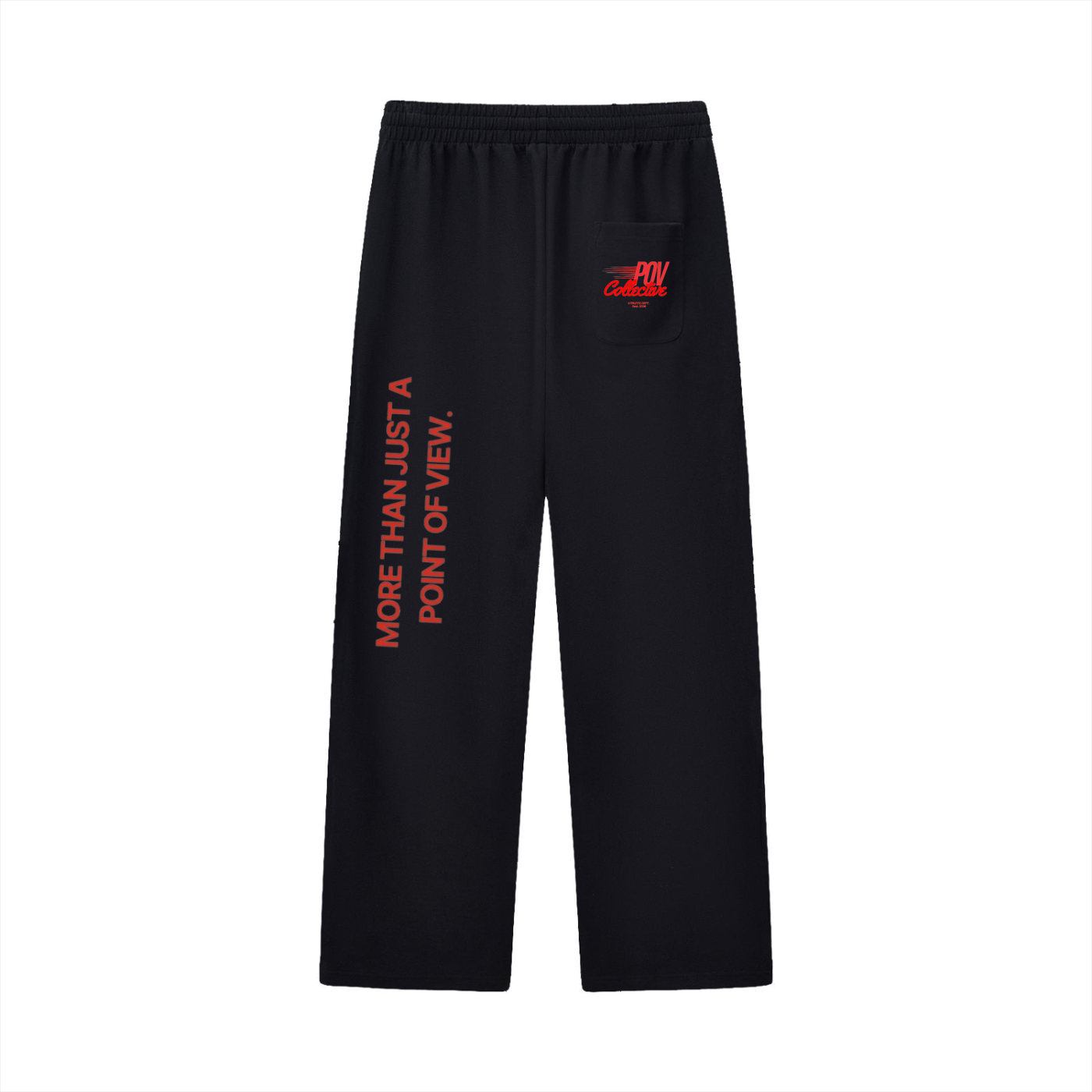 Curved Stripe Straight Sweatpants