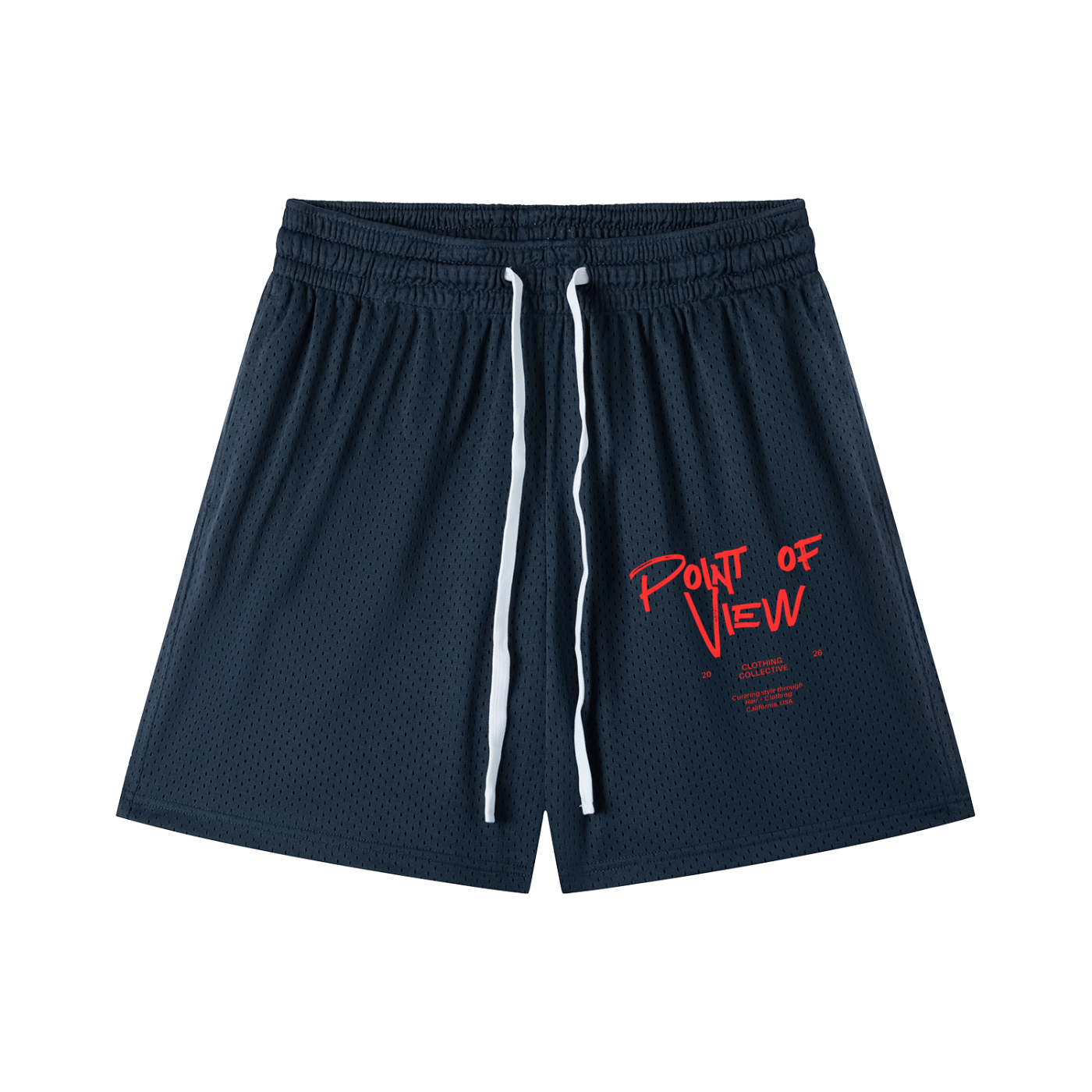 Mesh Drawstring Shorts