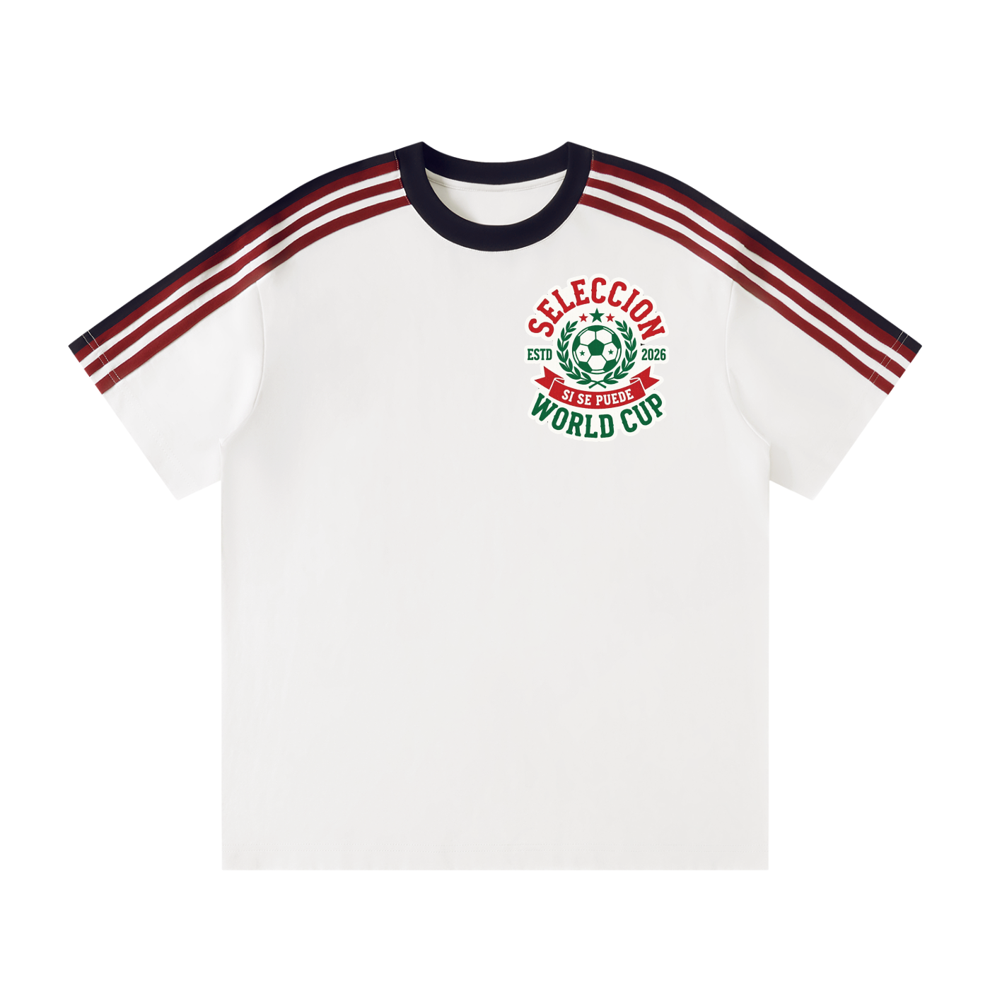 Unisex Seleccion World Cup Mexico Striped T-Shirt